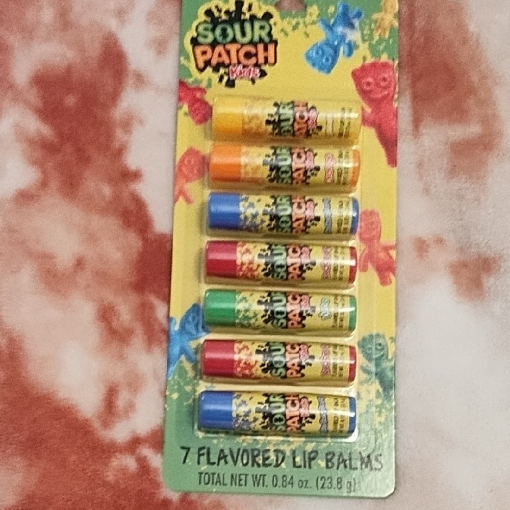 SOUR PATCH KIDS SEALED Set of 7 💋Flavored Lip Balms - NWT